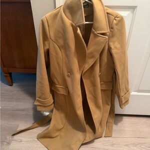 SHEIN Camel Trench Coat